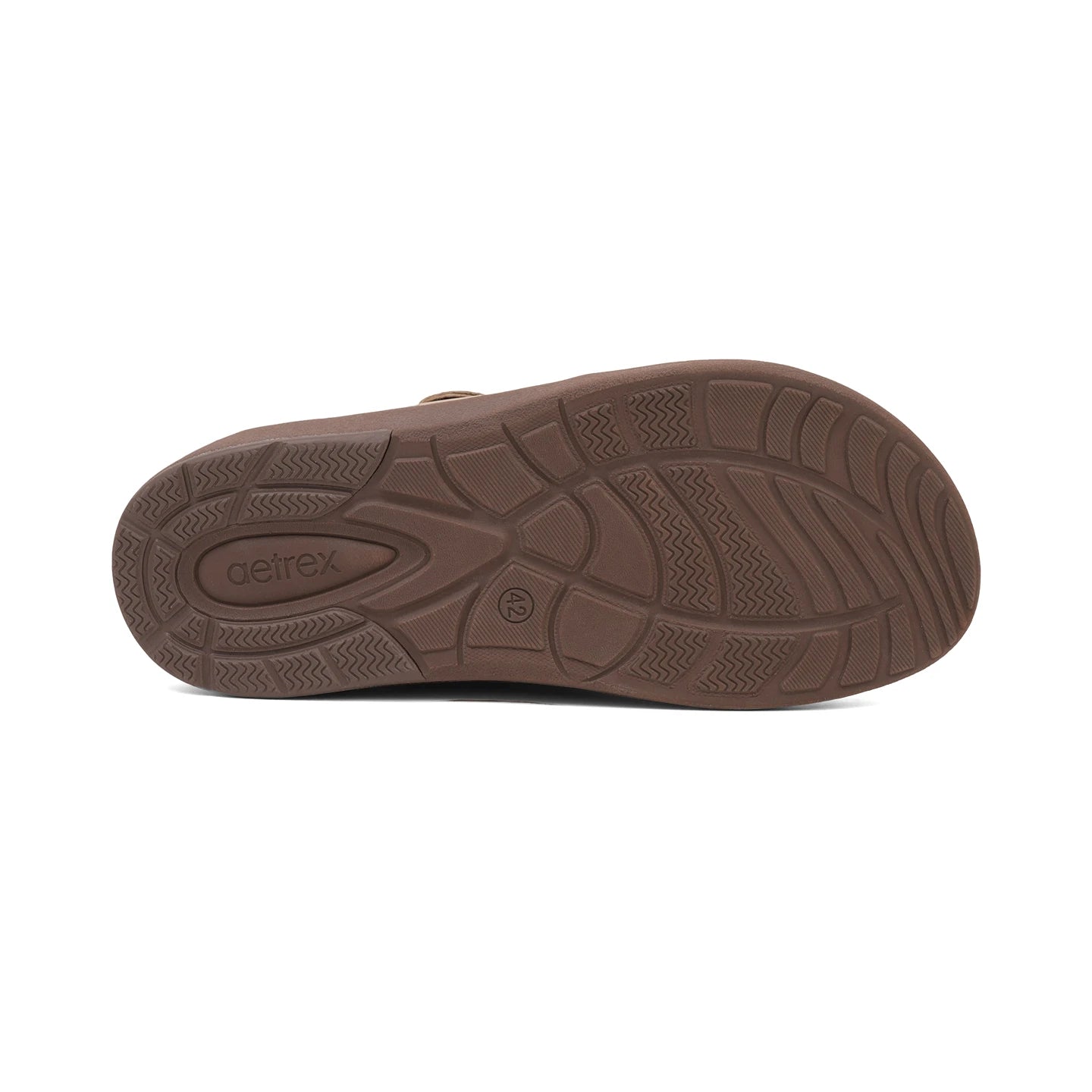 Aetrex Premium Comfort Suede Foot Bed Arabic Sandals Brown Olive - Aetrex Middle East